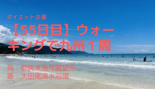 【55日目】SUPで人気な海水浴場として知られている、大田尾海水浴場を訪れました。またSUPって何でしょうか？